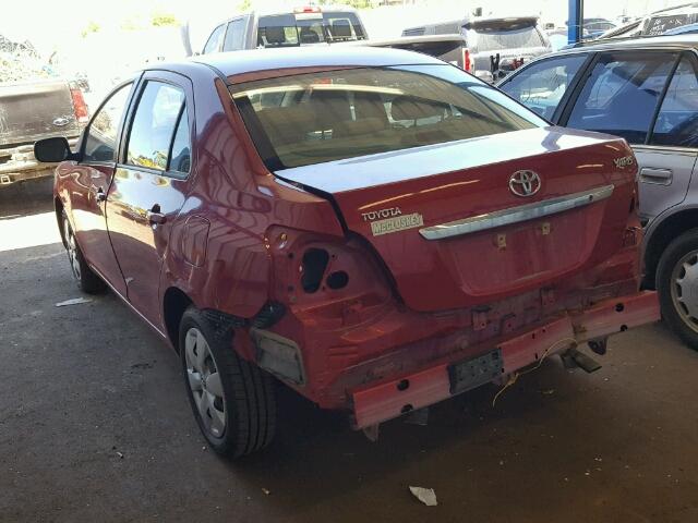 JTDBT923371152368 - 2007 TOYOTA YARIS RED photo 3