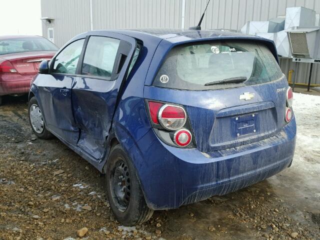 1G1JA6EH9D4229299 - 2013 CHEVROLET SONIC LS Mavi foto 3