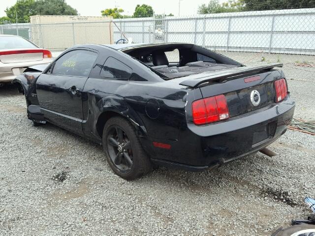 1ZVHT82H065169147 - 2006 FORD MUSTANG GT BLACK photo 3