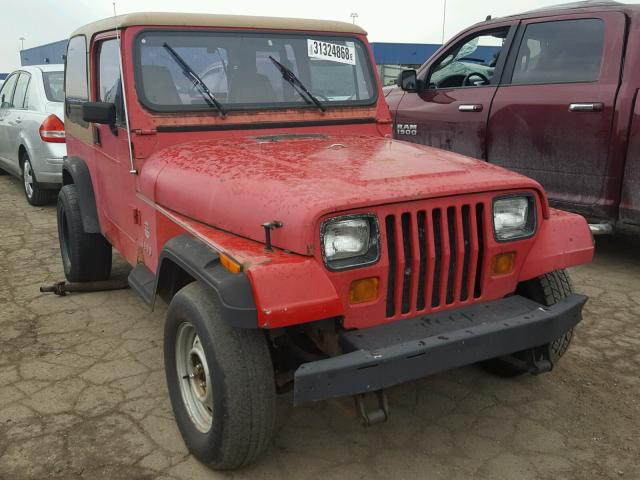 2J4FY19P2NJ546782 - 1992 JEEP WRANGLER / RED photo 1