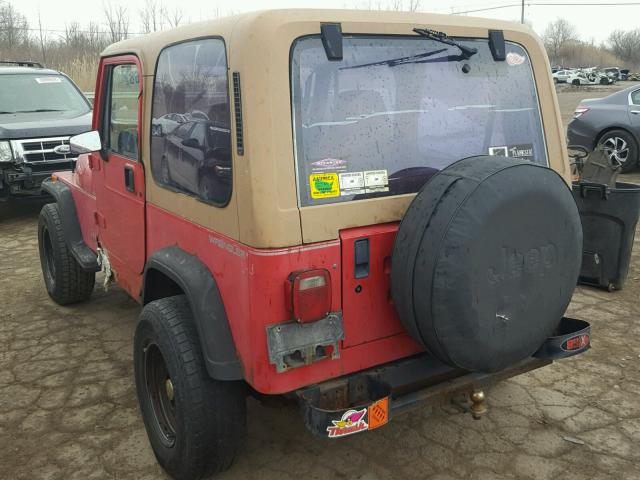 2J4FY19P2NJ546782 - 1992 JEEP WRANGLER / RED photo 3