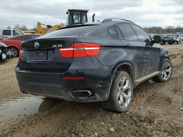 5UXFG83518LZ91990 - 2008 BMW X6 XDRIVE5 BLACK photo 4