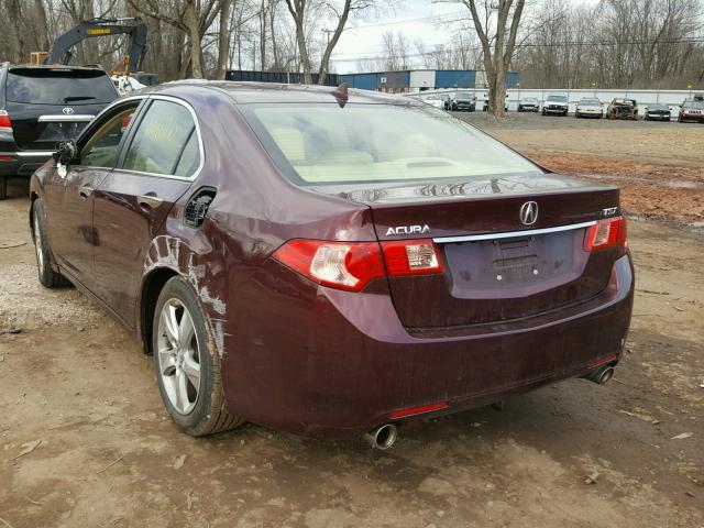 JH4CU2F62CC021202 - 2012 ACURA TSX TECH MAROON photo 3