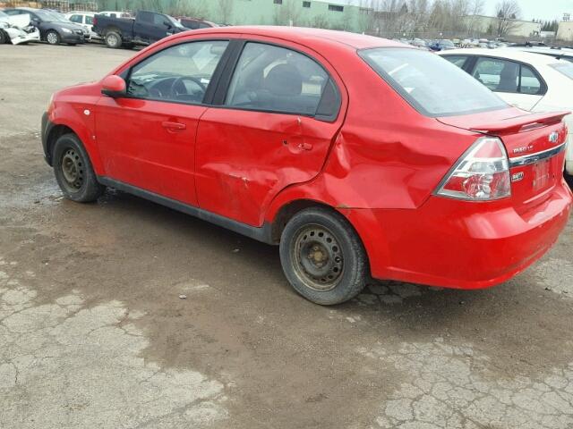 KL1TD556X8B164343 - 2008 CHEVROLET AVEO BASE Rouge photo 3