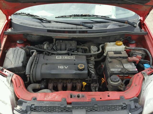 KL1TD556X8B164343 - 2008 CHEVROLET AVEO BASE Rouge photo 7