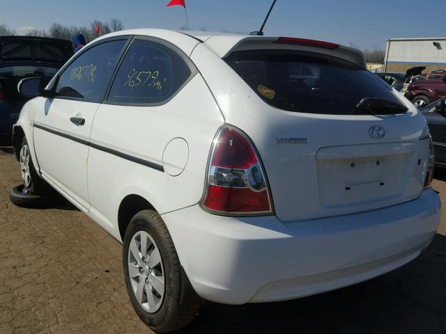 KMHCM3AC1AU169526 - 2010 HYUNDAI ACCENT BLU WHITE photo 3