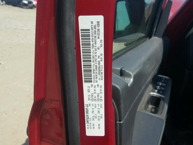 1J4PN3GK8AW148401 - 2010 JEEP LIBERTY RE ORANGE photo 10