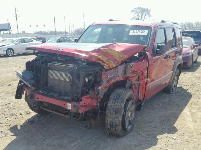 1J4PN3GK8AW148401 - 2010 JEEP LIBERTY RE ORANGE photo 2