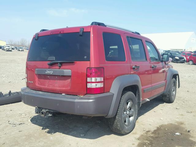 1J4PN3GK8AW148401 - 2010 JEEP LIBERTY RE ORANGE photo 4