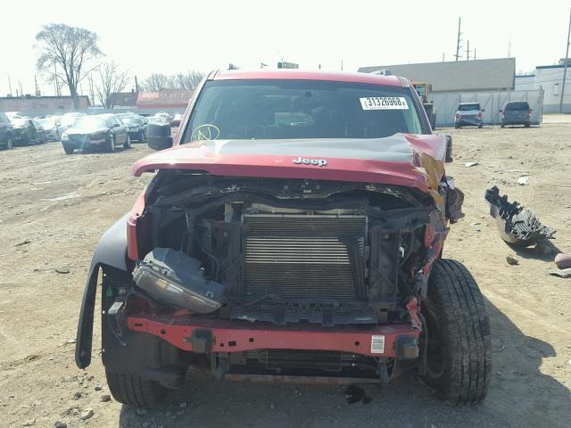 1J4PN3GK8AW148401 - 2010 JEEP LIBERTY RE ORANGE photo 9