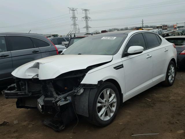 5XXGN4A75DG176291 - 2013 KIA OPTIMA EX WHITE photo 2