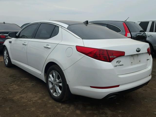 5XXGN4A75DG176291 - 2013 KIA OPTIMA EX WHITE photo 3