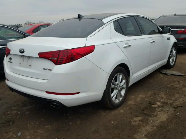 5XXGN4A75DG176291 - 2013 KIA OPTIMA EX WHITE photo 4