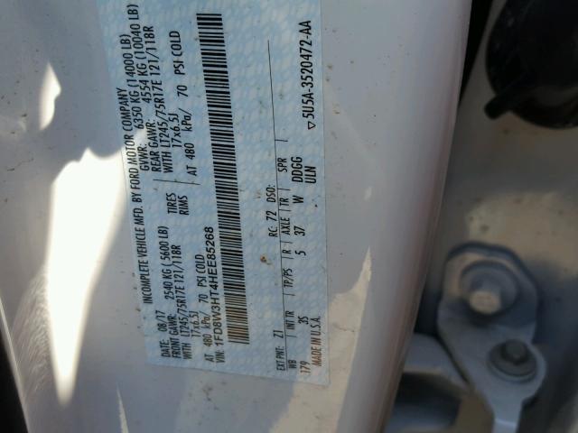 1FD8W3HT4HEE85268 - 2017 FORD F350 SUPER WHITE photo 10