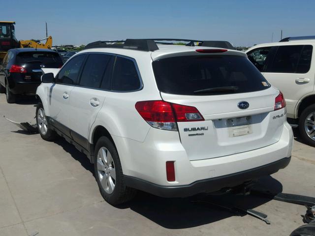 4S4BRCLC0B3401390 - 2011 SUBARU OUTBACK 2. WHITE photo 3