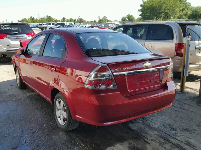 KL1TD5DE1AB045644 - 2010 CHEVROLET AVEO LS RED photo 3