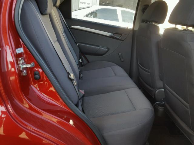 KL1TD5DE1AB045644 - 2010 CHEVROLET AVEO LS RED photo 6