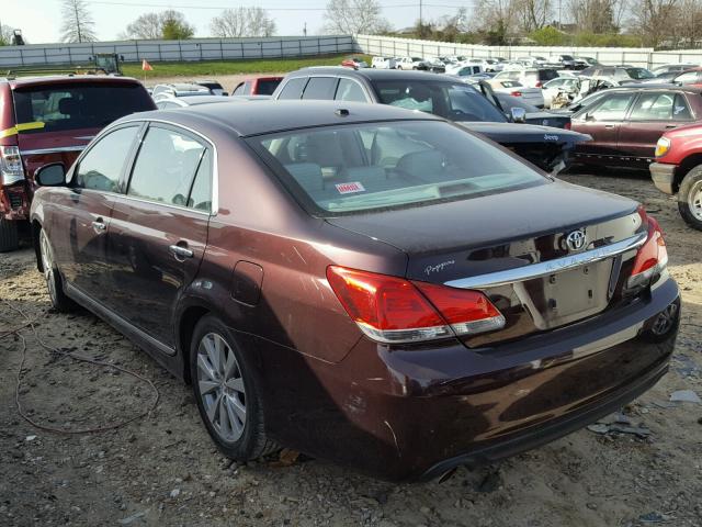 4T1BK3DB0BU397216 - 2011 TOYOTA AVALON BAS PURPLE photo 3