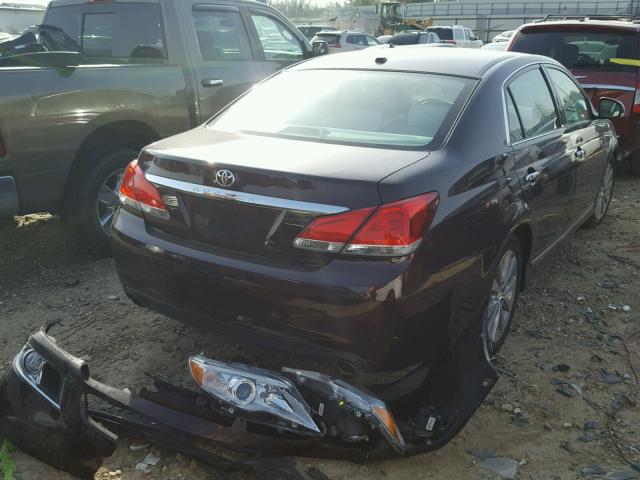 4T1BK3DB0BU397216 - 2011 TOYOTA AVALON BAS PURPLE photo 4