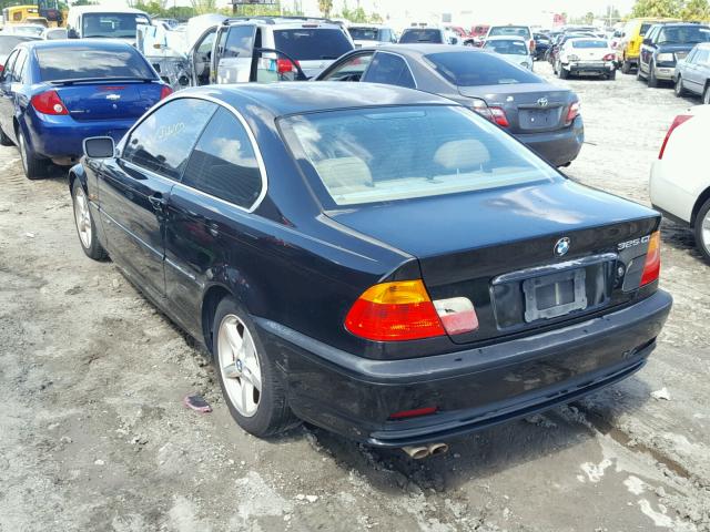 WBABN33462PG54229 - 2002 BMW 325 CI BLACK photo 3