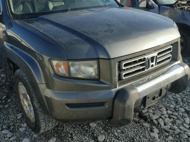 2HJYK16588H501890 - 2008 HONDA RIDGELINE GRAY photo 9