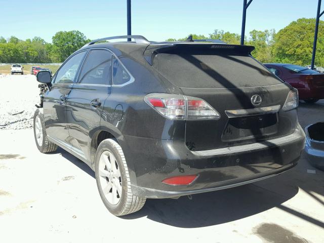 2T2ZK1BA7BC052811 - 2011 LEXUS RX 350 BLACK photo 3