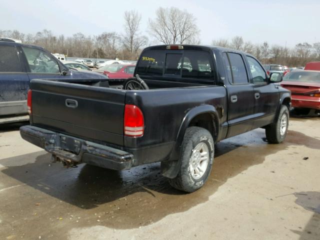 1B7GG2AN31S224191 - 2001 DODGE DAKOTA QUA BLACK photo 4