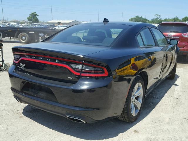 2C3CDXHGXGH194056 - 2016 DODGE CHARGER SX BLACK photo 4