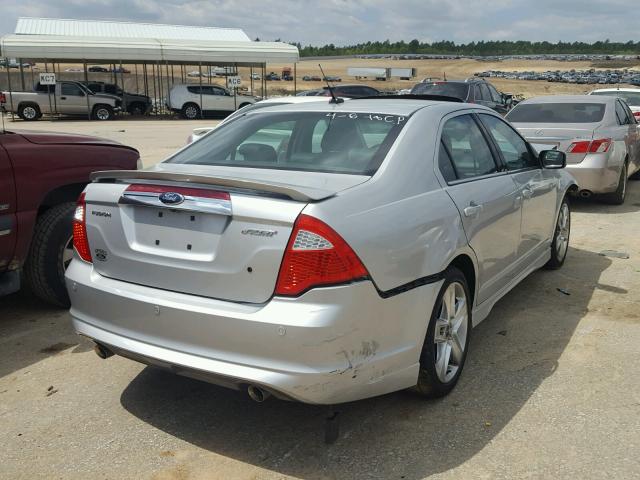 3FAHP0KC7AR243558 - 2010 FORD FUSION SPO SILVER photo 4