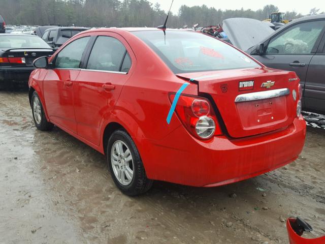 1G1JC5SH8C4107881 - 2012 CHEVROLET SONIC LT RED photo 3