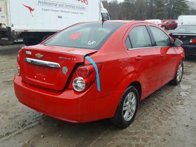 1G1JC5SH8C4107881 - 2012 CHEVROLET SONIC LT RED photo 4