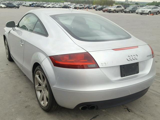 TRUAF38J481000242 - 2008 AUDI TT 2.0T SILVER photo 3