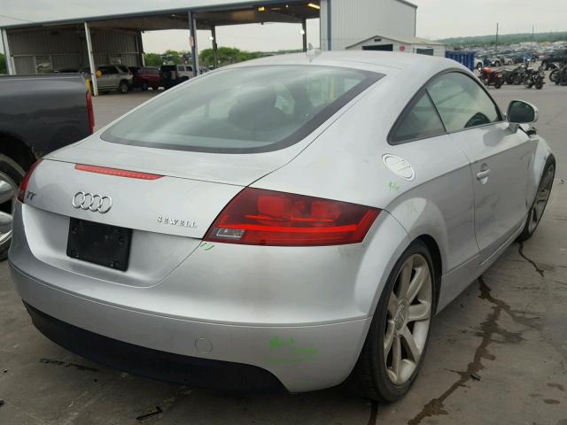 TRUAF38J481000242 - 2008 AUDI TT 2.0T SILVER photo 4