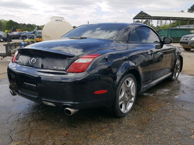 JTHFN48Y369003605 - 2006 LEXUS SC 430 BLACK photo 4