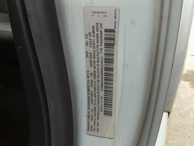 3VWRW3AG9AM033433 - 2010 VOLKSWAGEN NEW BEETLE 蓝色 照片 10