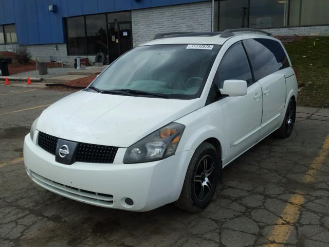 5N1BV28U95N113853 - 2005 NISSAN QUEST S WHITE photo 2