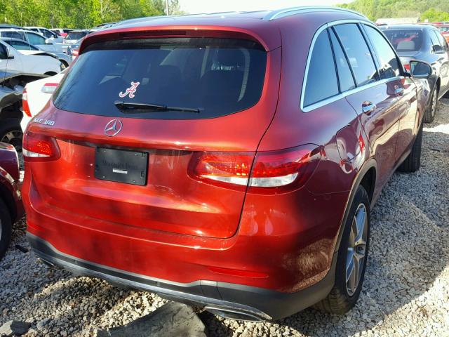 WDC0G4JB8GF017410 - 2016 MERCEDES-BENZ GLC 300 RED photo 4