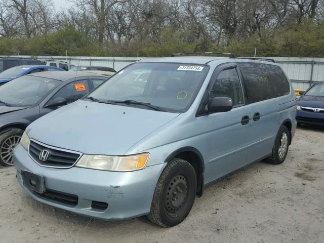 5FNRL18573B051456 - 2003 HONDA ODYSSEY LX BLUE photo 2