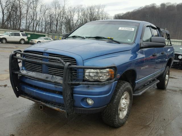 3D3KU28W63G755422 - 2003 DODGE RAM 2500 S BLUE photo 2