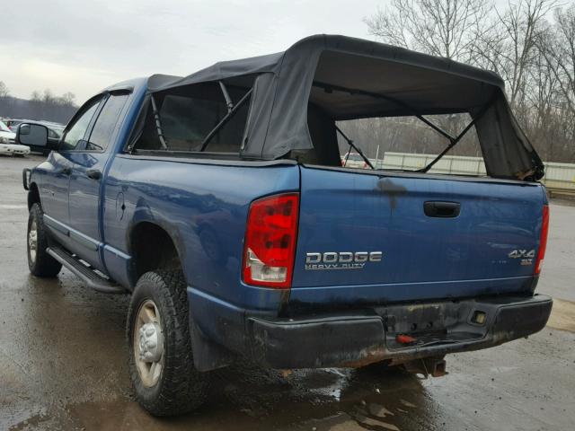 3D3KU28W63G755422 - 2003 DODGE RAM 2500 S BLUE photo 3