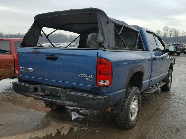 3D3KU28W63G755422 - 2003 DODGE RAM 2500 S BLUE photo 4