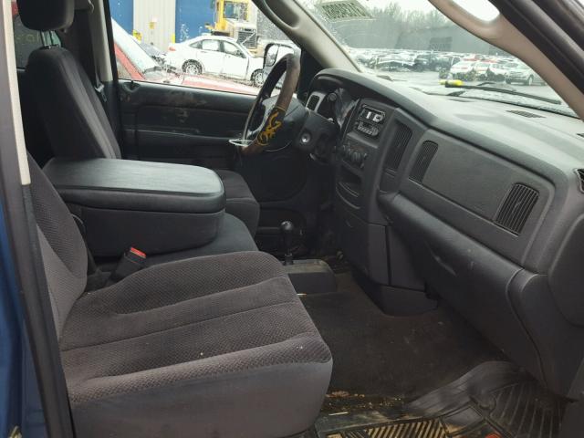 3D3KU28W63G755422 - 2003 DODGE RAM 2500 S BLUE photo 5