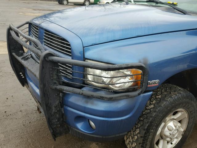 3D3KU28W63G755422 - 2003 DODGE RAM 2500 S BLUE photo 9