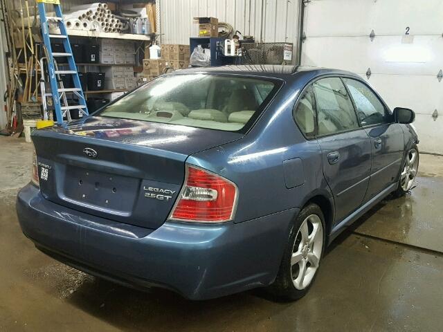 4S3BL676464203102 - 2006 SUBARU LEGACY GT BLUE photo 4