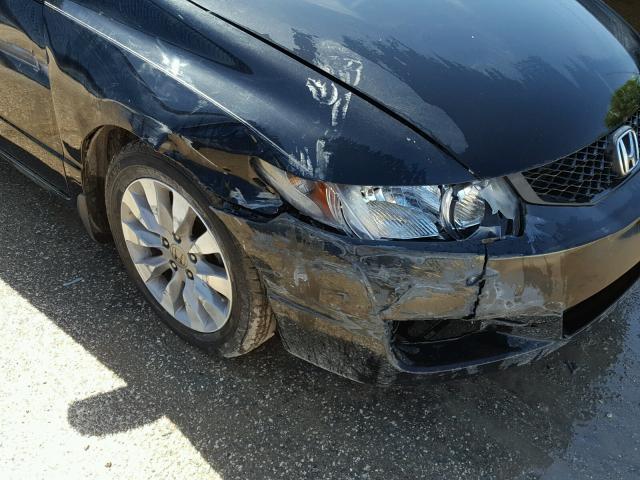 2HGFG1B82BH505326 - 2011 HONDA CIVIC EX შავი ფოტო 9