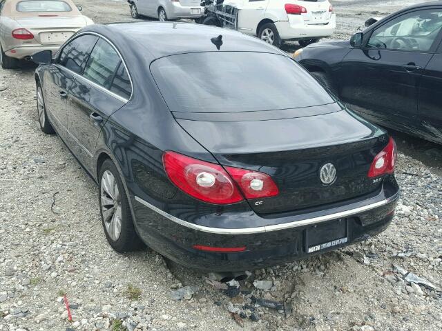 WVWMN7ANXAE552549 - 2010 VOLKSWAGEN CC SPORT BLACK photo 3