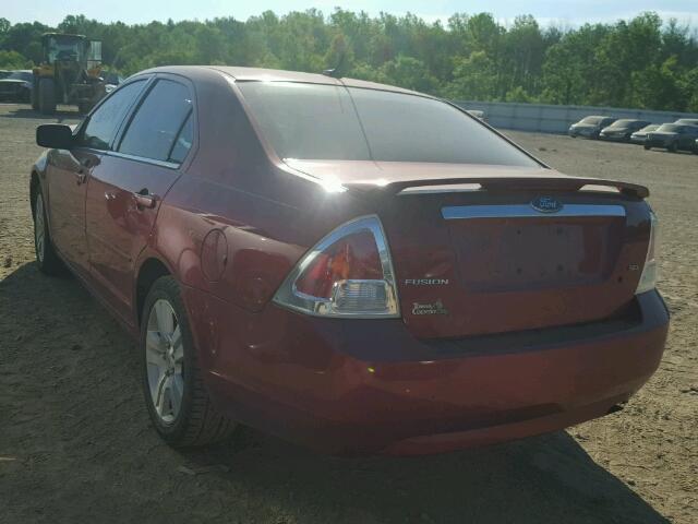 3FAHP08Z47R160495 - 2007 FORD FUSION MAROON photo 3