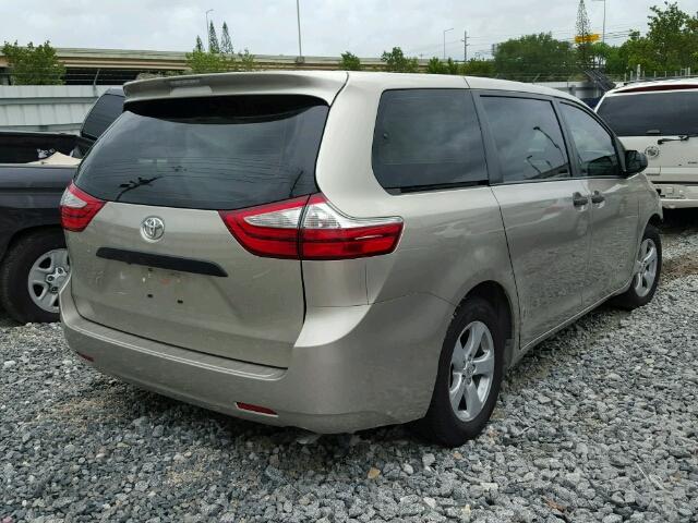 5TDZK3DC2FS528894 - 2015 TOYOTA SIENNA BAS GOLD photo 4