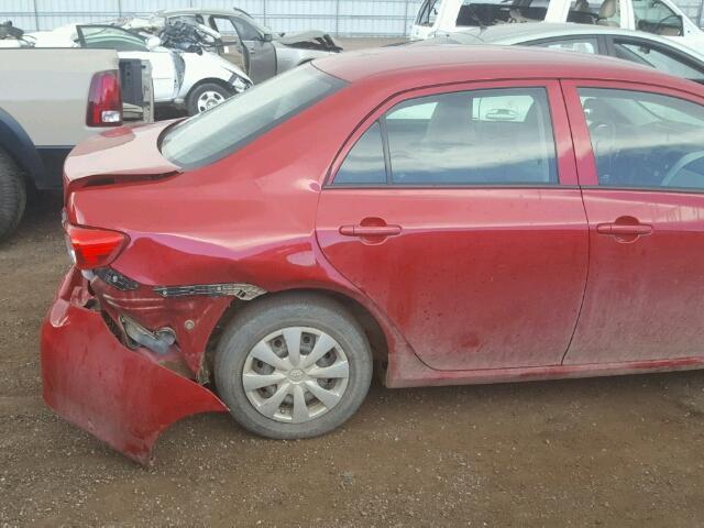 2T1BU4EE8DC101694 - 2013 TOYOTA COROLLA BA RED photo 9