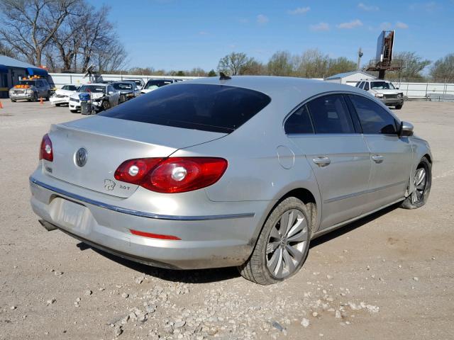 WVWMN7AN4AE534760 - 2010 VOLKSWAGEN CC SPORT SILVER photo 4